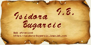 Isidora Bugarčić vizit kartica